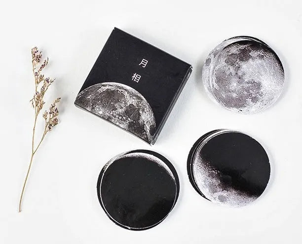 45 piece moon sticker set paper stickers 40mm width 40mm length for diary decoration
