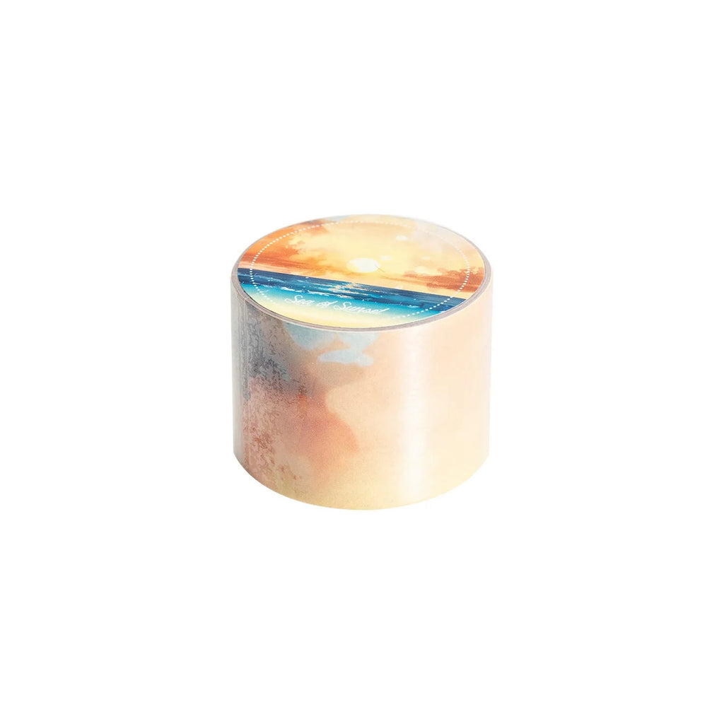 Set of six rolls of Japanese paper sky theme decorative washi tape in various colour designs.