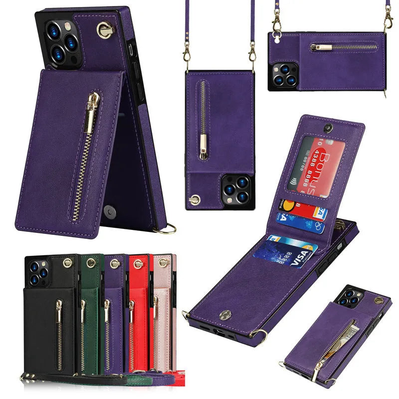 Black leather mobile phone case for an iPhone 13, showing the TPU inner layer and solid-colour exterior.