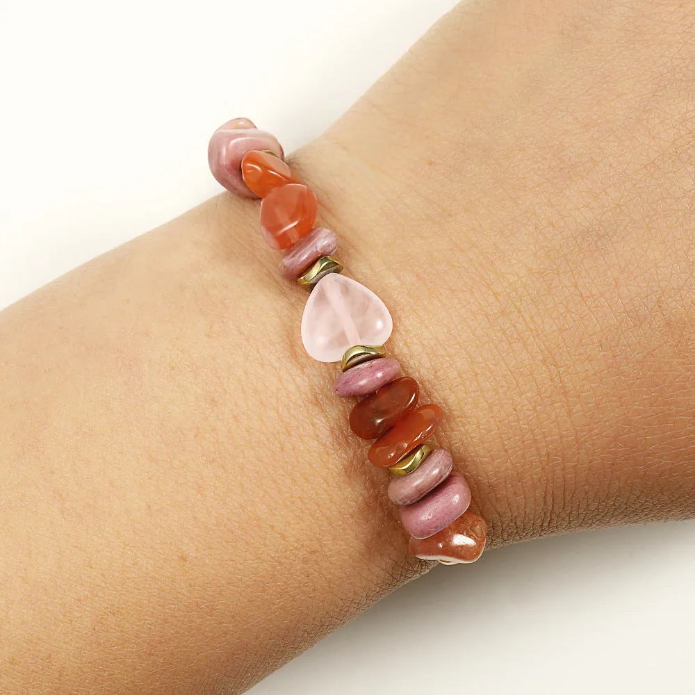 Handmade geometric stone bead bracelet for women with fashion OL styling