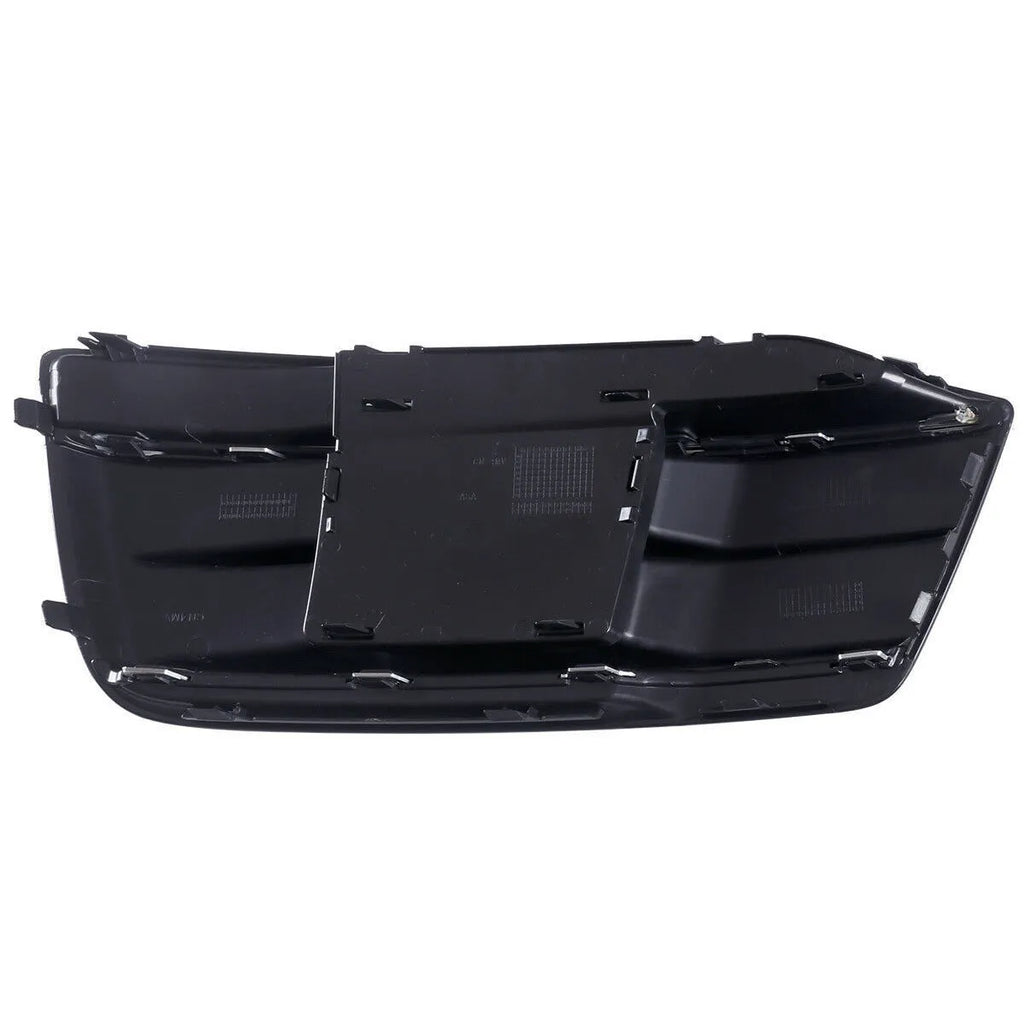 Black ABS front bumper lower grille for Audi Q5 2018-2022 models showing left and right fog light frames