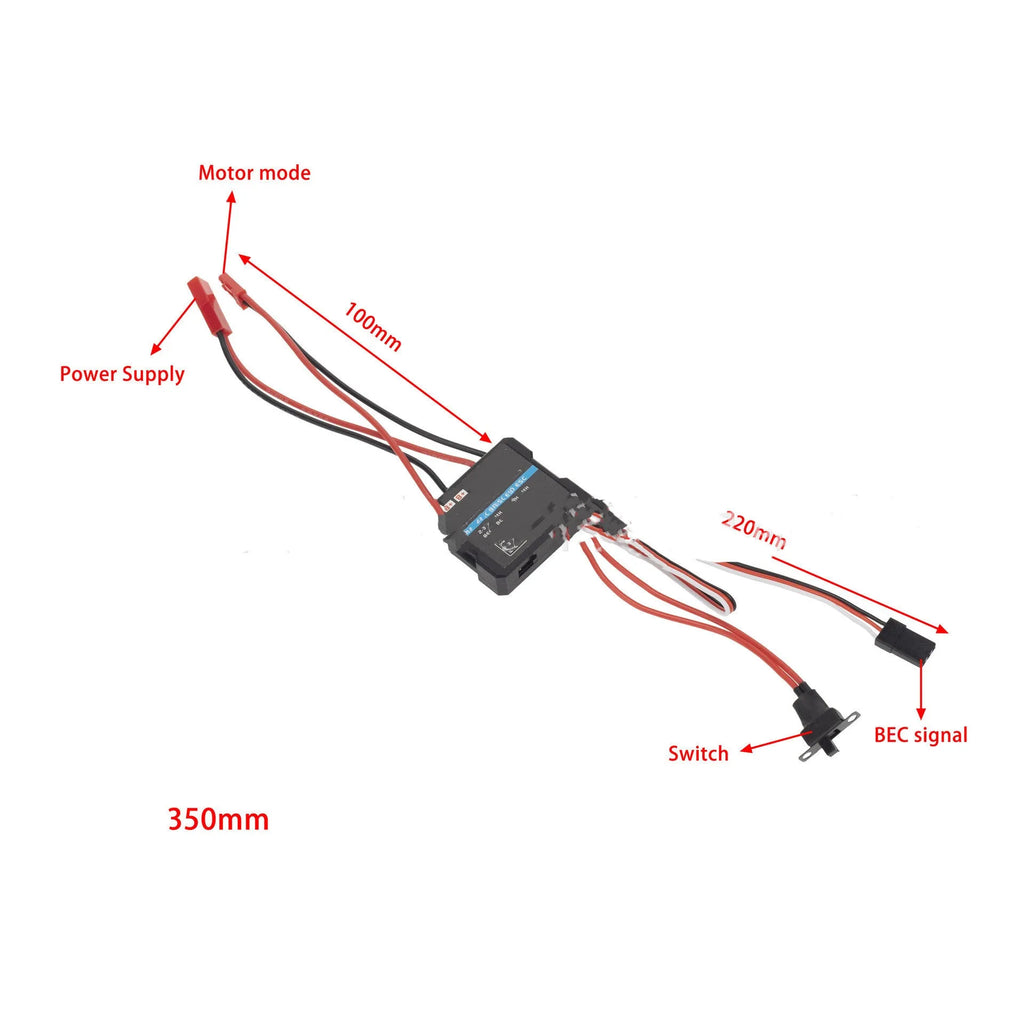 G500 model 40A miniature brushed electronic speed controller for RC boats and vehicles.