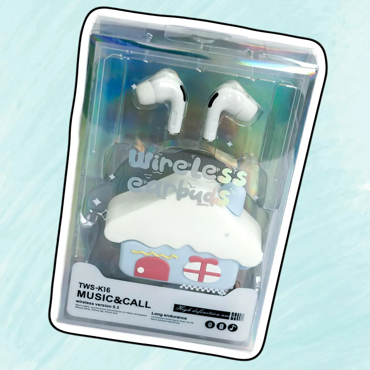 New Cartoon Doll Silicone Protective Cover for wireless earbuds case in Small House colour