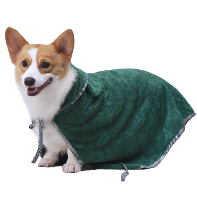 Grey and green ultra fine fibre pet towels for dogs and cats in three sizes
