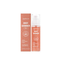 100ml sun protection body oil with coconut and avocado oil in clear bottle