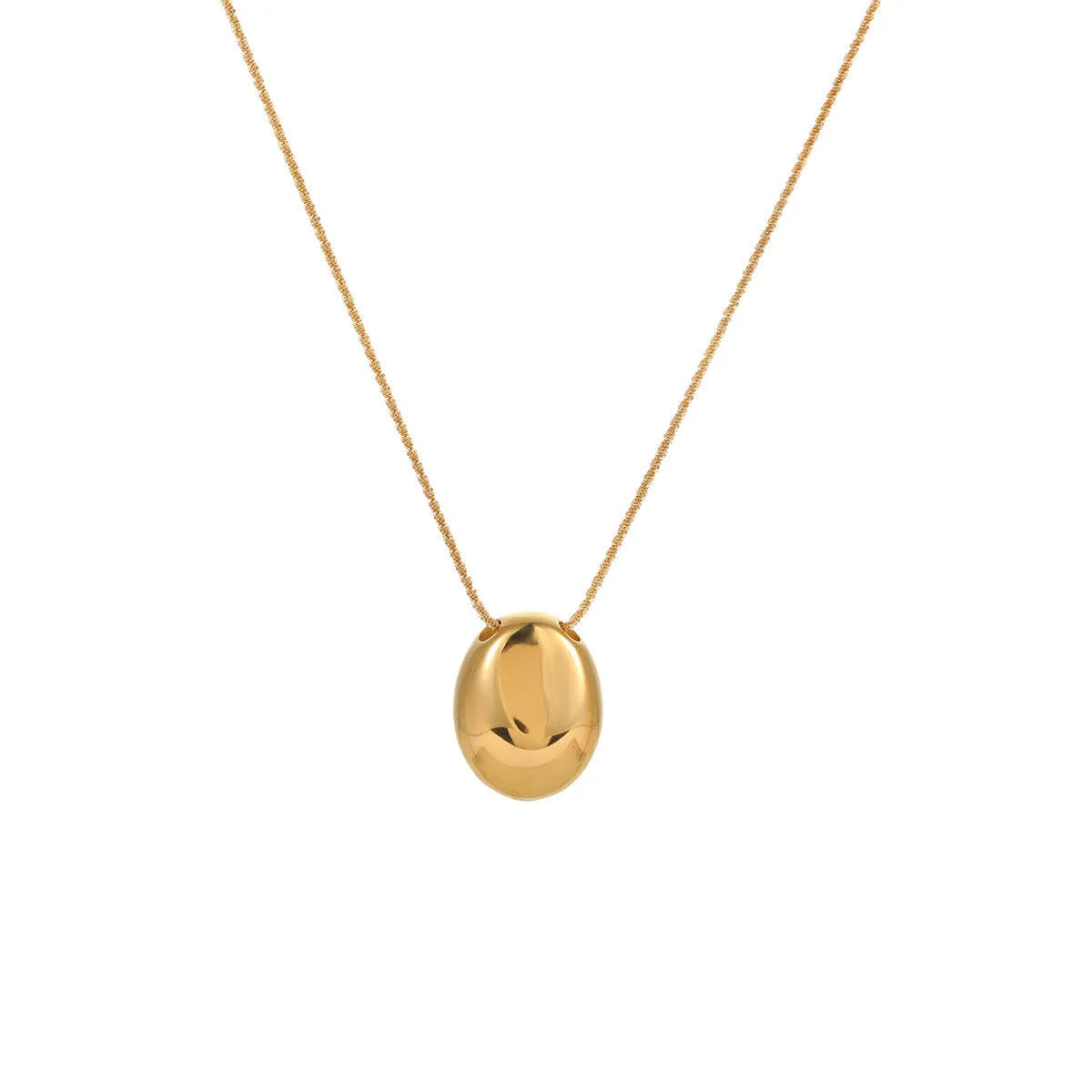 Gold-plated geometric pendant necklace with stainless steel chain 41-50cm length