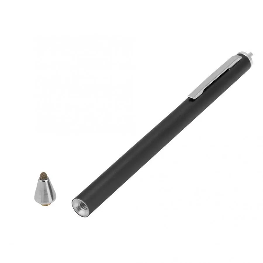 A metal-bodied stylus with a fine point, shown in multiple colour options.
