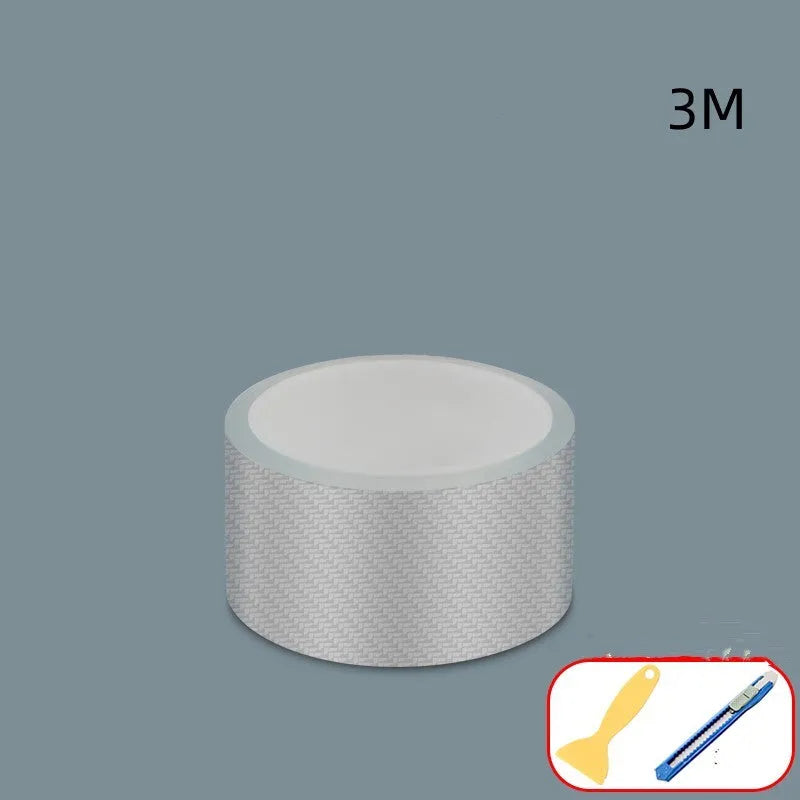 Carbon fibre grain transparent automobile anti-collision strip roll with application tools