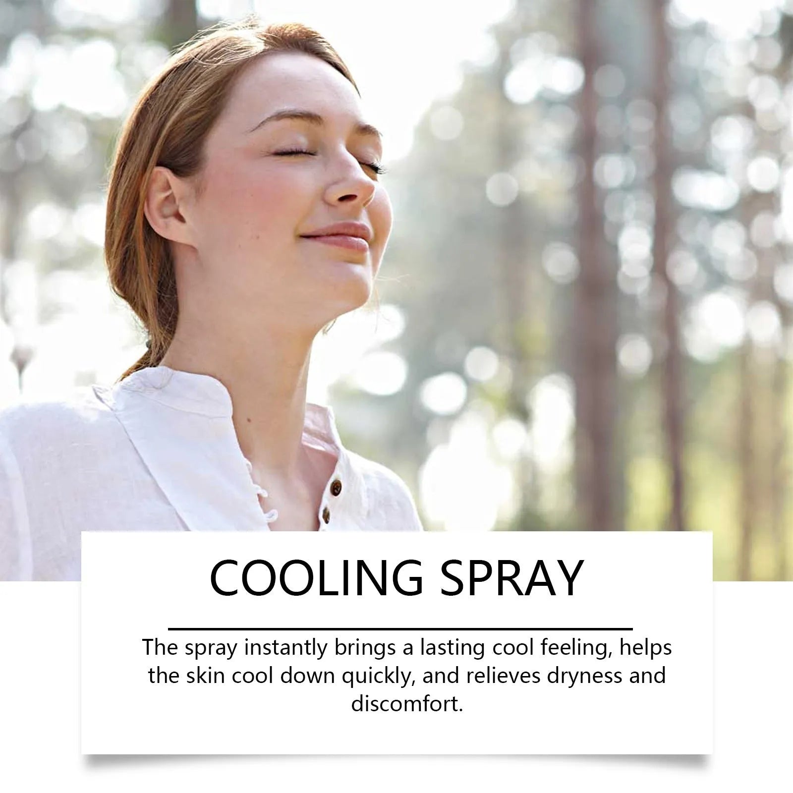 50ml mint cooling spray bottle for outdoor summer heat relief