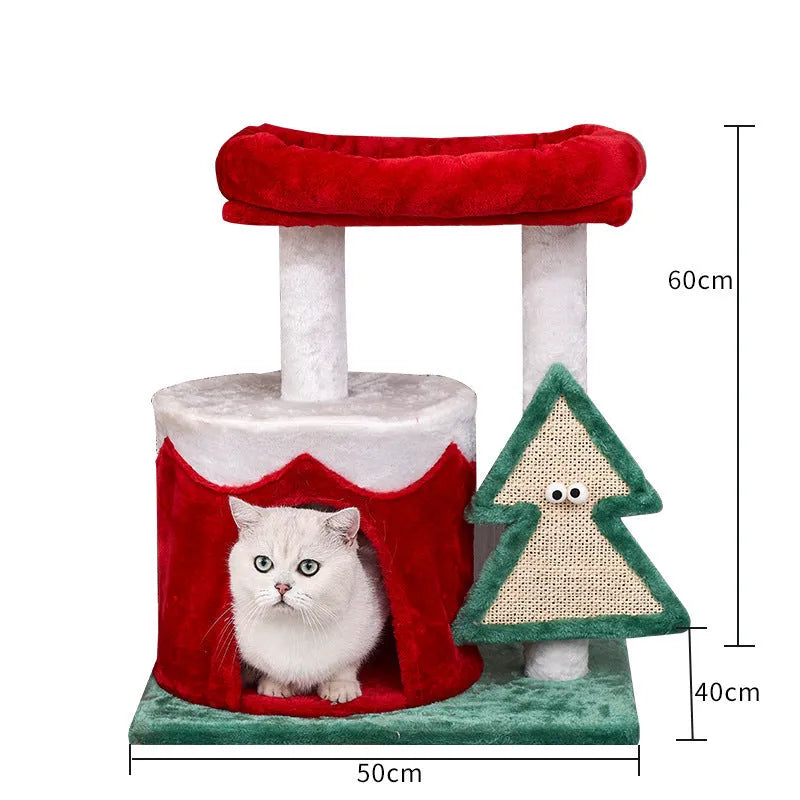 Density plate cat scratch toy in Christmas colours sd1, sd2, and sd3 variants