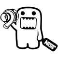 Cartoon design car sticker measuring 15cm by 12cm for vehicle customisation