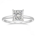 Women's simple geometric 925 sterling silver ring in gold, rose gold, or silver colour on a grey background.