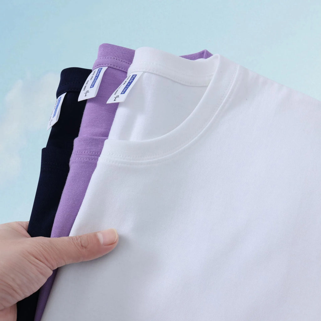 Loose thick cotton T-shirt in multiple colours for summer events and workwear.