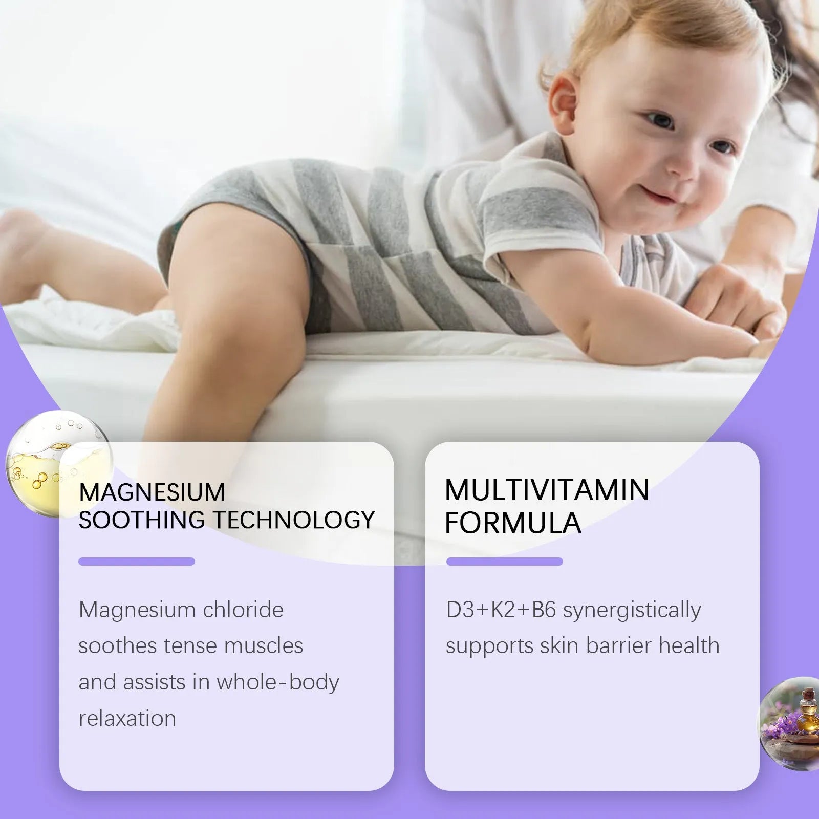 4 in 1 magnesium cream for kids in 114g container with vitamins and lavender oil