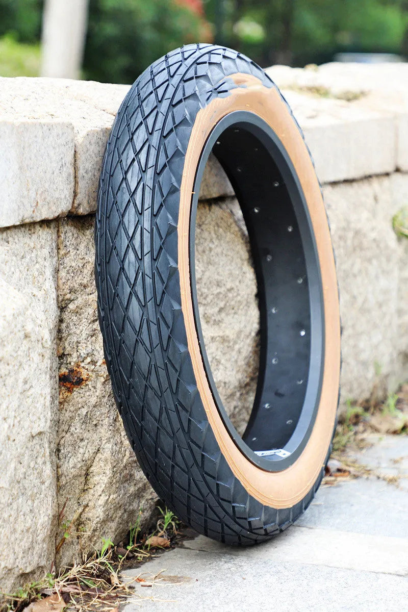 Brown 20x4.0 inch rubber replacement tyre for snowmobile and electric beach car