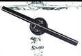 Black naked eye 3D holographic advertising fan screen with 430mm square display.