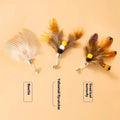 Steel wire cat toy replacement head with small flying insects design for scratch-resistant play