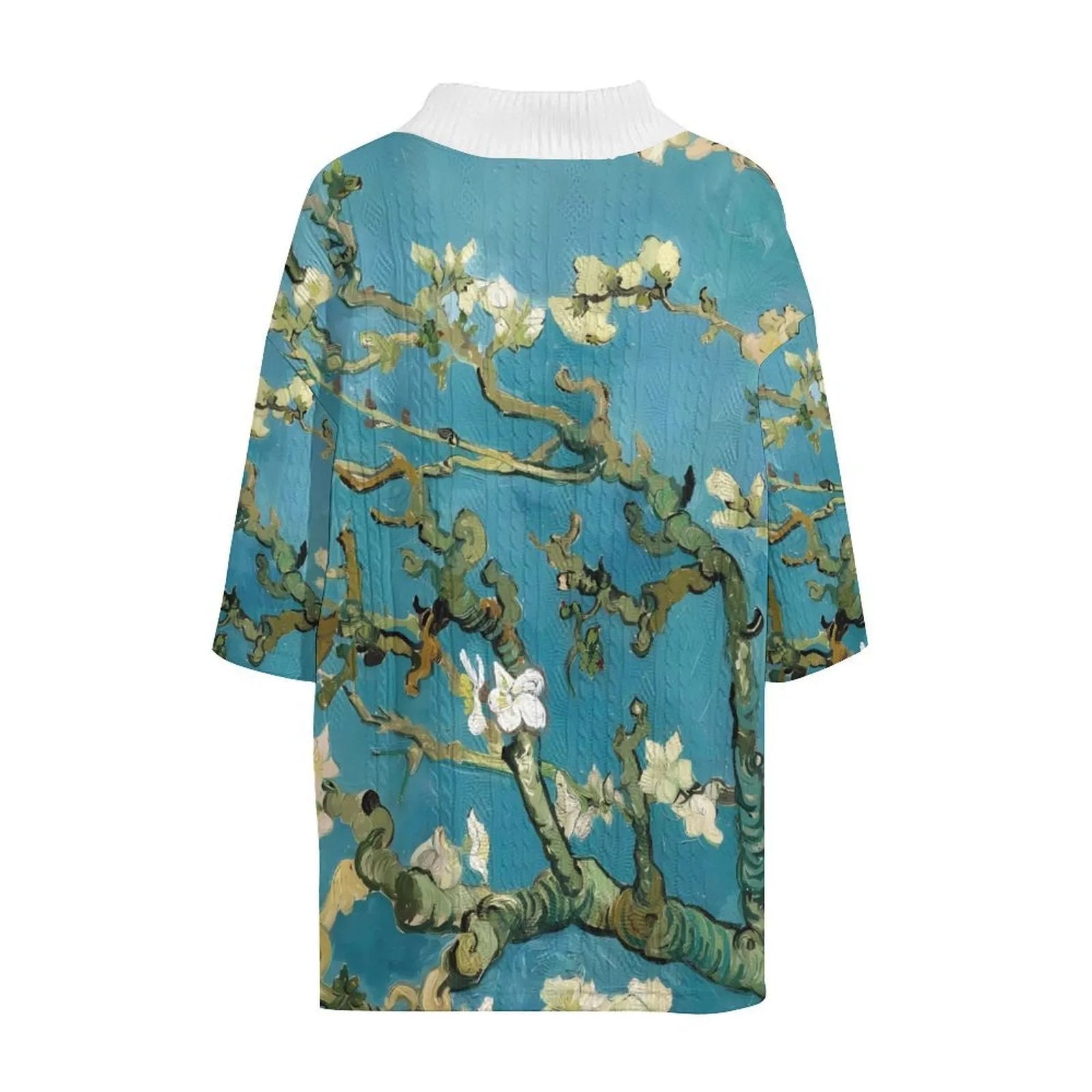 Men's peacock blue 3D printed casual suit with knitted shorts and matching T-shirt top