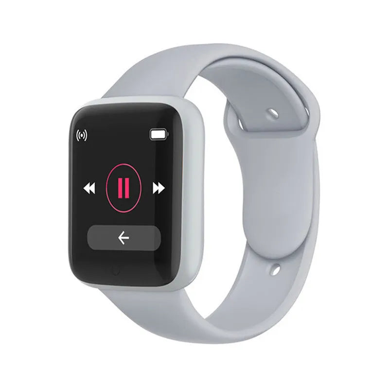 Smart bracelet with 1.44-inch screen, heart rate and blood pressure monitor, silicone strap, available in multiple colours