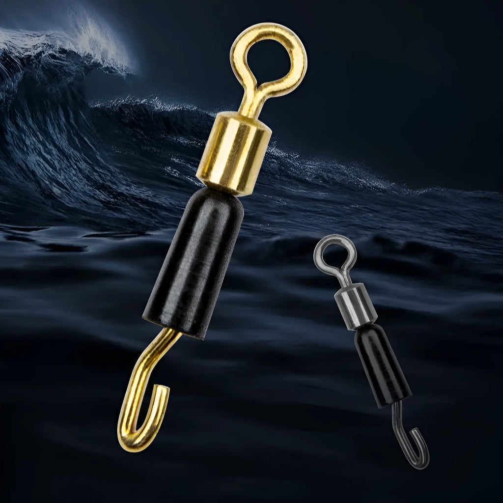 Wire clip silicone opening swivel pin fishing gear accessory for fishhooks