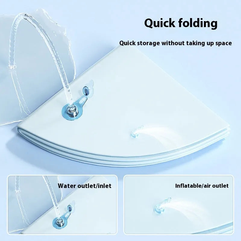 PVC inflatable water cooling mattress for pets in aquatic designs with water injection feature