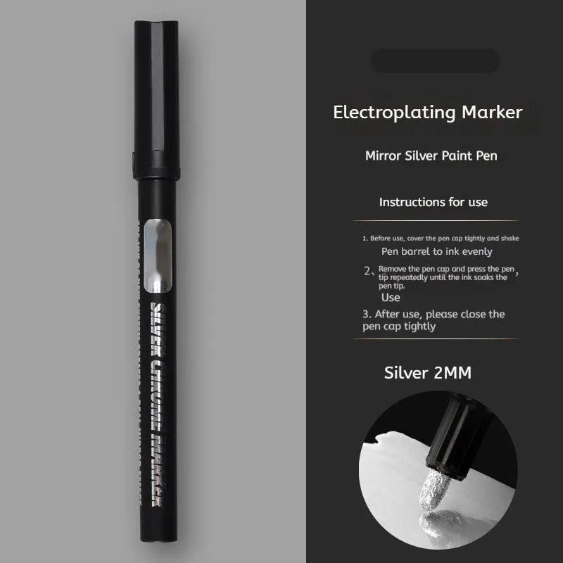 Waterproof mirror marker pen with plastic barrel for writing on glass and mirrors