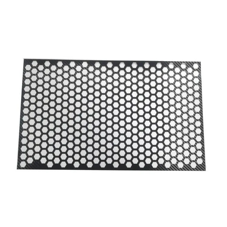 Black honeycomb pattern vinyl sticker sheet for car taillight decoration, measuring 48 by 30 centimetres.