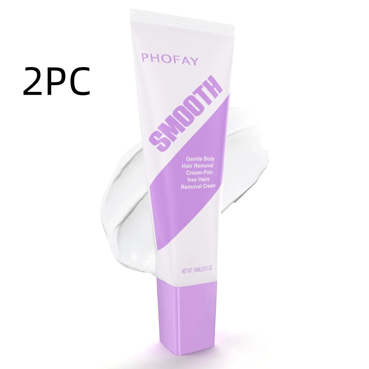 PHOFAY pain-free hair removal cream tube and spatula scraper tool for gentle hair removal