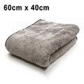 Microfiber car wash towel shown in three size options for vehicle cleaning