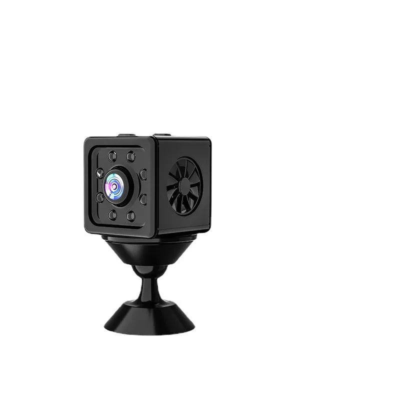 Black K13 HD sports camera with 26cm cube design shown with mounting bracket