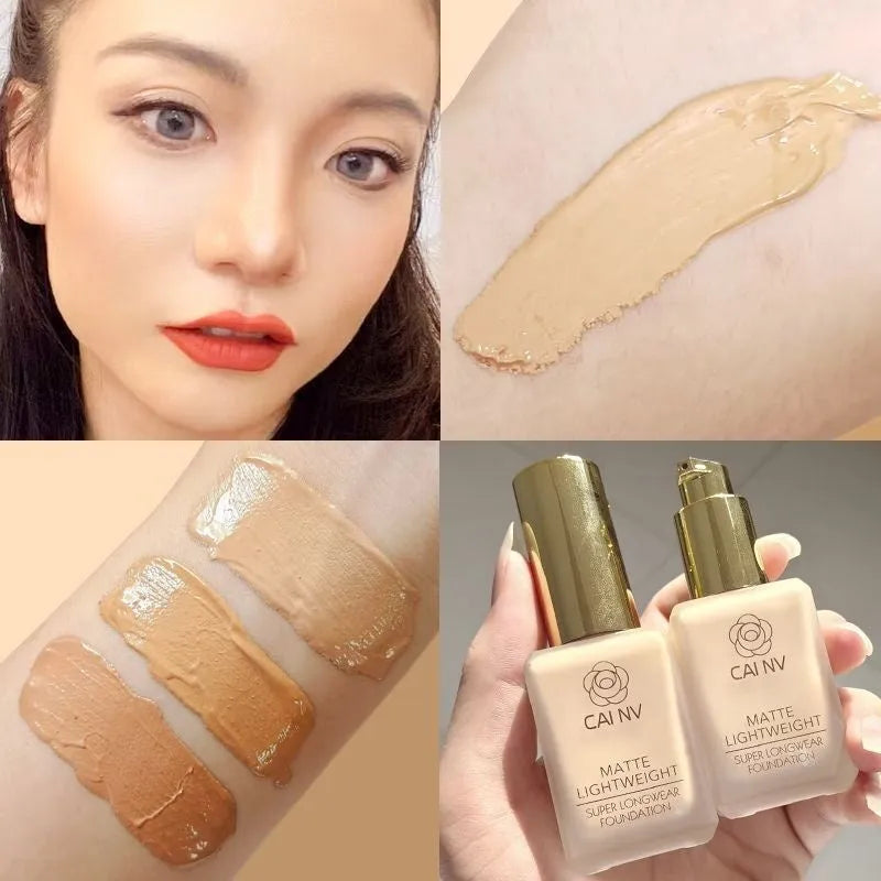 W03 Wheat Colour liquid foundation cream for mixed skin types with discolouration resistance