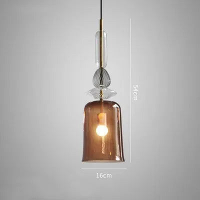 Glass chandelier with bar counter macarons candy design showing adjustable height mechanism