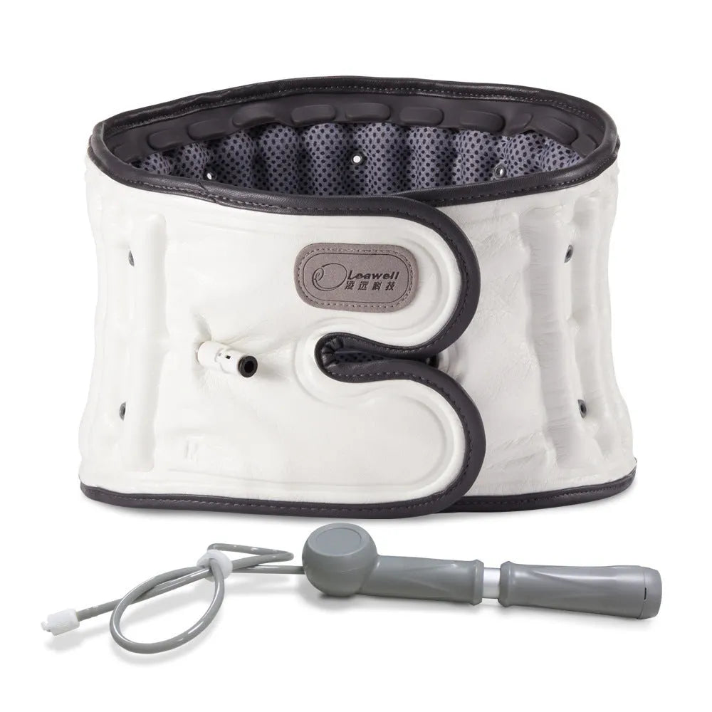Automatic inflation lumbar disc waist supporter in PU material for back pain relief and rehabilitation