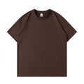 Cotton short sleeve T-shirt in solid colour with loose fit for men and women casual wear
