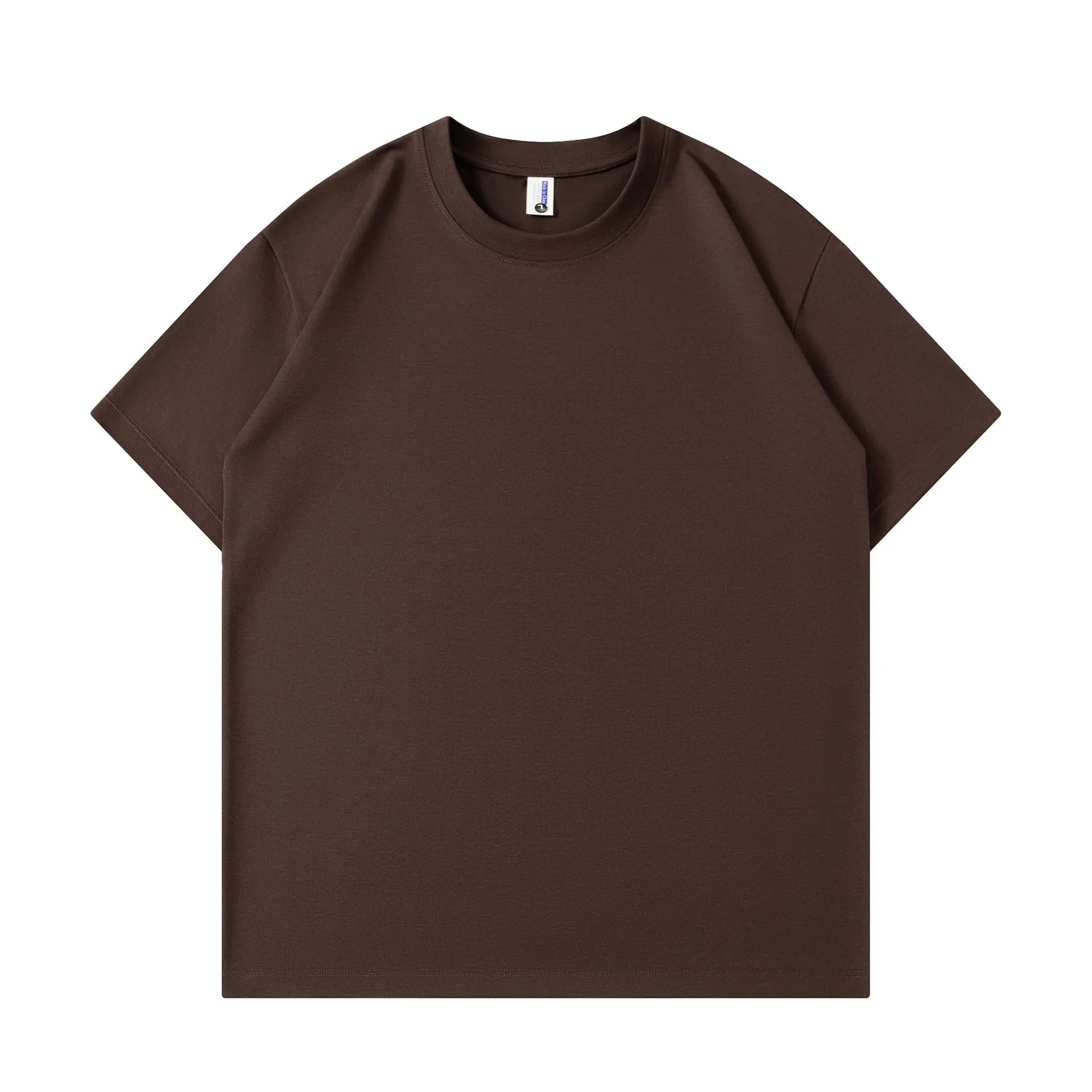 Cotton short sleeve T-shirt in solid colour with loose fit for men and women casual wear