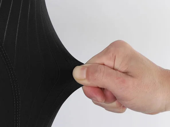 Black cycling shorts with integrated chamois padding and two side pockets for road or mountain biking.