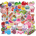 Candy series graffiti cartoon stickers 50-pack pink 4-6cm adhesive
