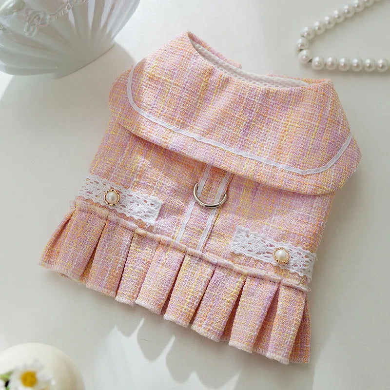 Polyester pet clothing for small dogs and cats in Salem purple and pink colours in S, M, L, XL sizes