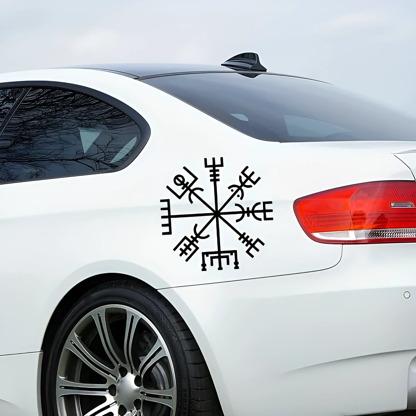 13x13cm square vegetarian no charm vinyl car sticker for glass application