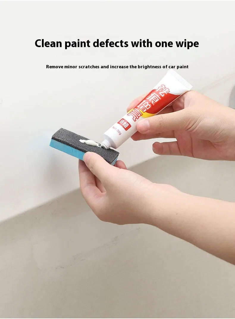 Car repair wax kit with A wax, B wax, and a frosted sponge mop for scratch removal and polishing.
