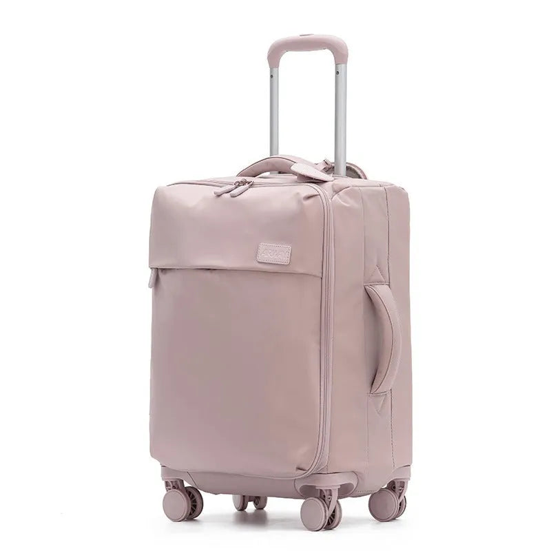 Waterproof oxford cloth luggage suitcase with universal wheels in bluestone green colour