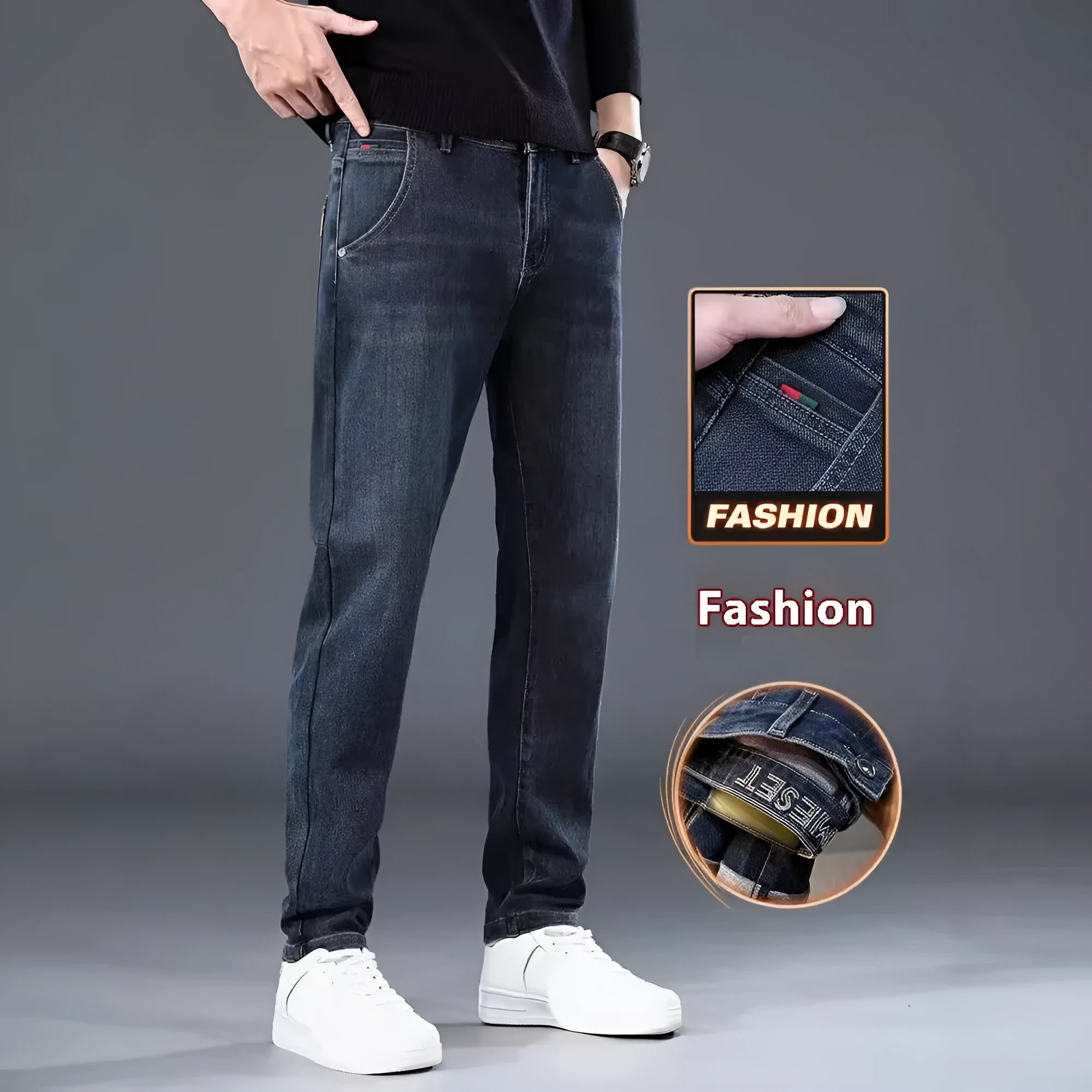 Slim straight casual trousers in polyester fabric with micro elasticity for summer street fashion wear