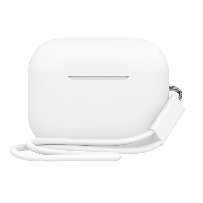 AirPods Pro 2 silicone protective case with lanyard attachment in various solid colours