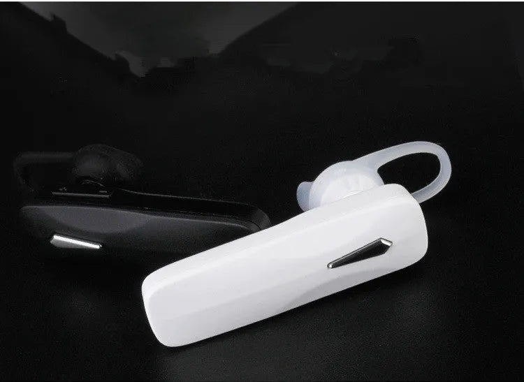 M163 Bluetooth car headset in black and white colour options with call control buttons