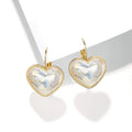 Gold alloy women's ear clip with summer love design and clip-on mechanism