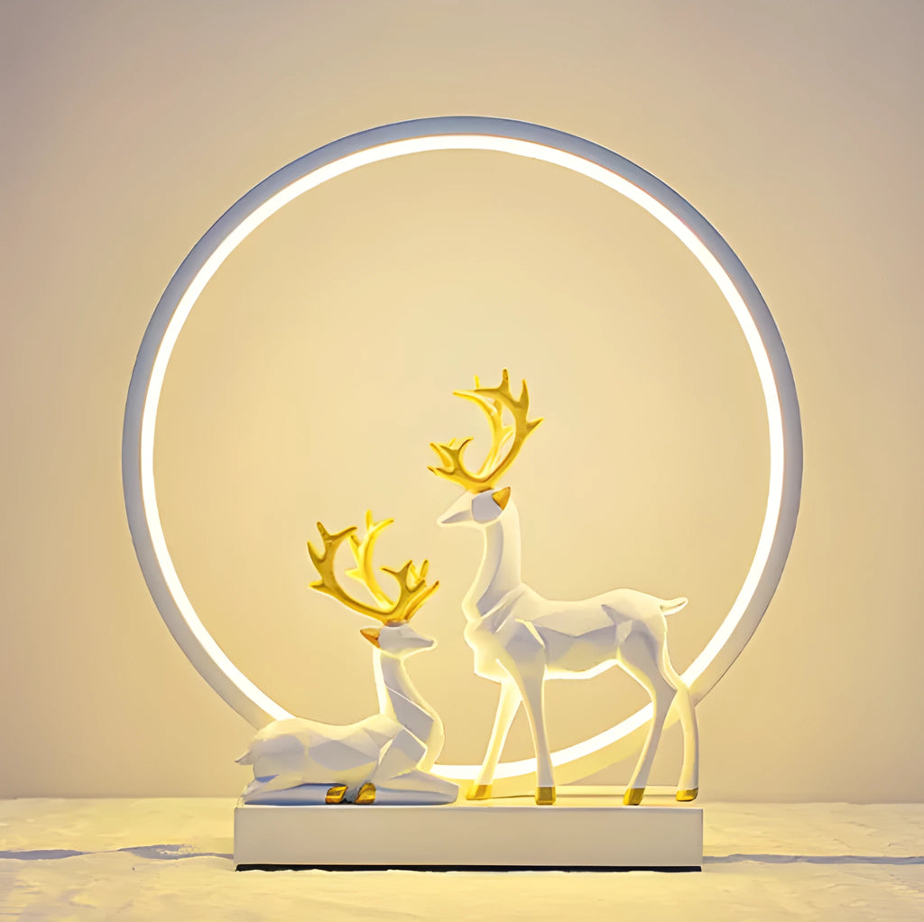 Modern bride dowry lamp in noble gold or white with button or remote control switch.