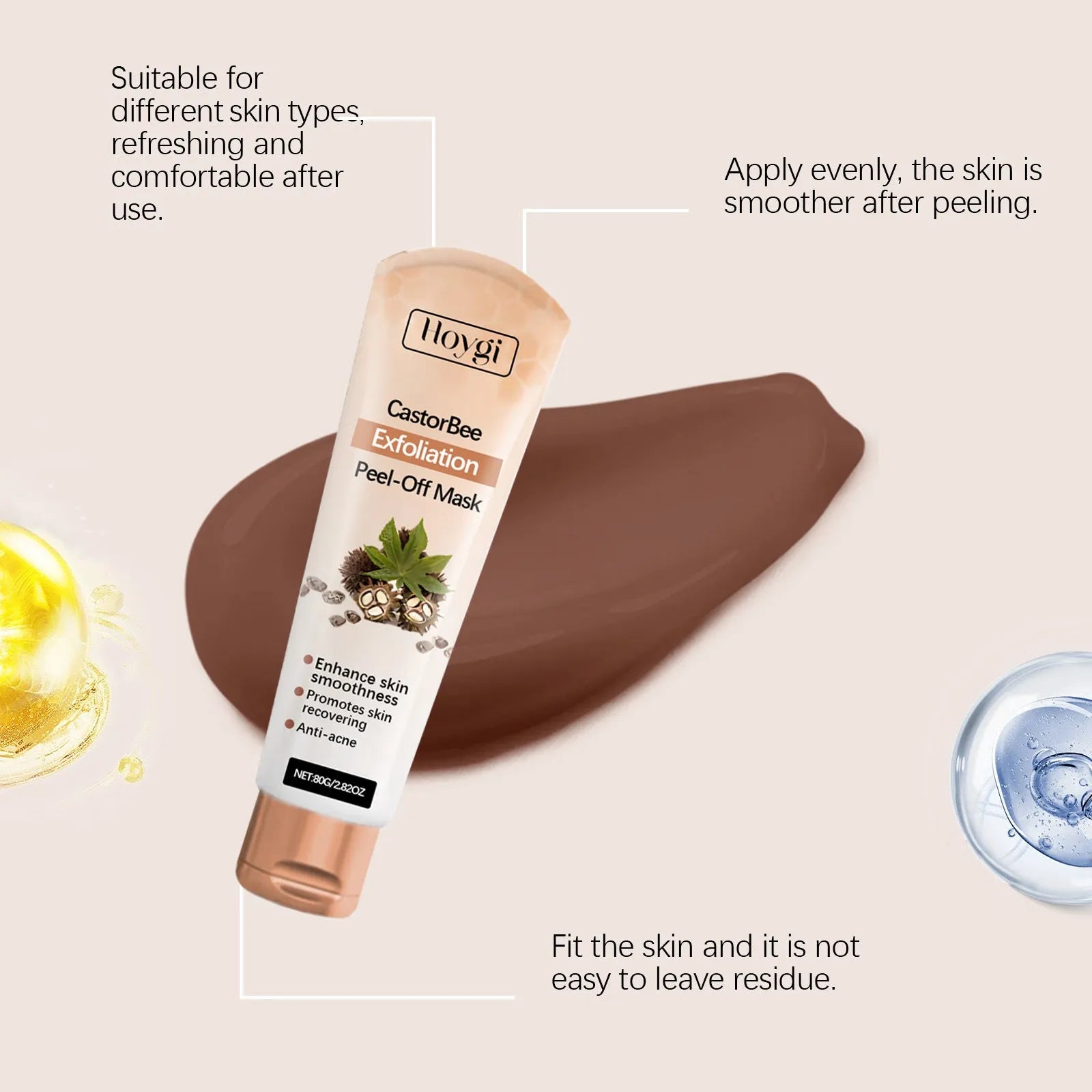 Mild Cutin Tearing Mask 80g single facial sheet mask with collagen and bee venom ingredients.