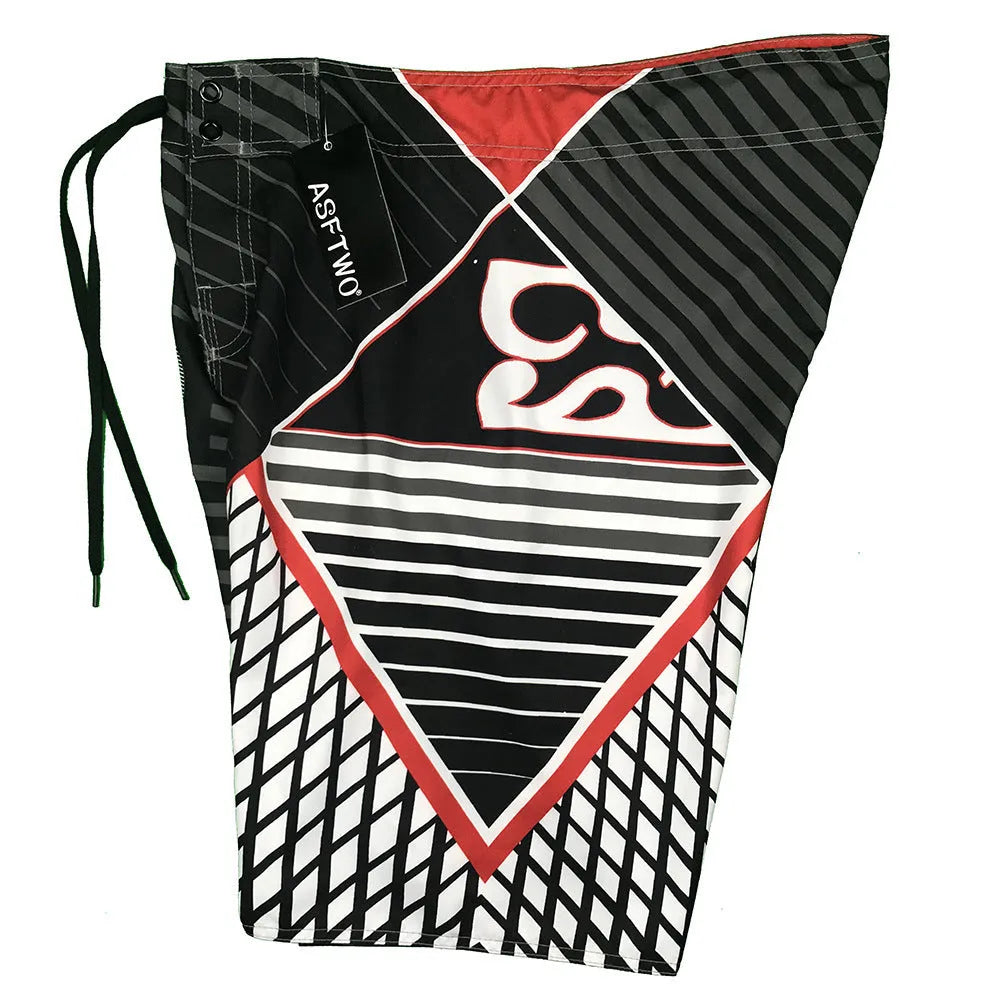 Quick-drying unisex surf pants in polyester fibre, available in blue, green, red, sizes 30-38
