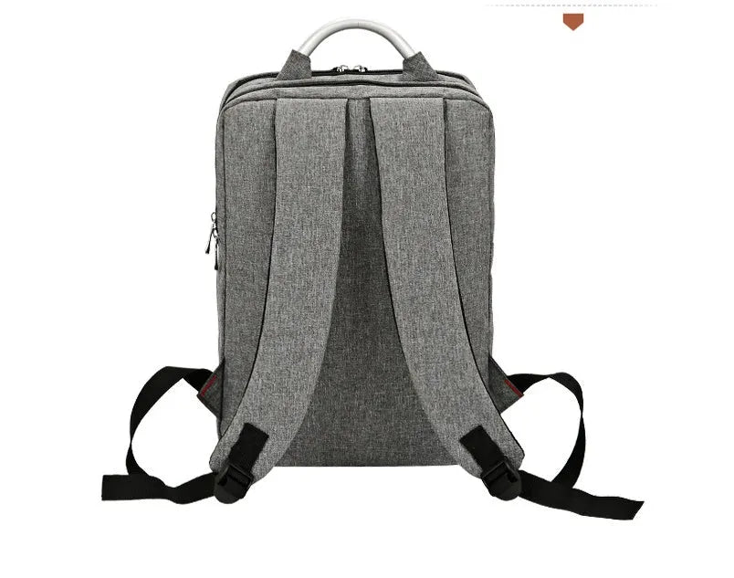 Double shoulder bag in nylon with 15 inch notebook PC compartment, available in black, blue, gray, and red