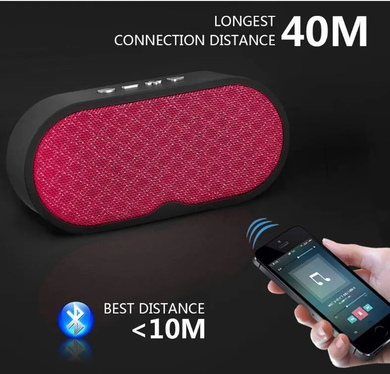 Grey Bluetooth wireless speaker with TF card slot and USB port for MP3 playback